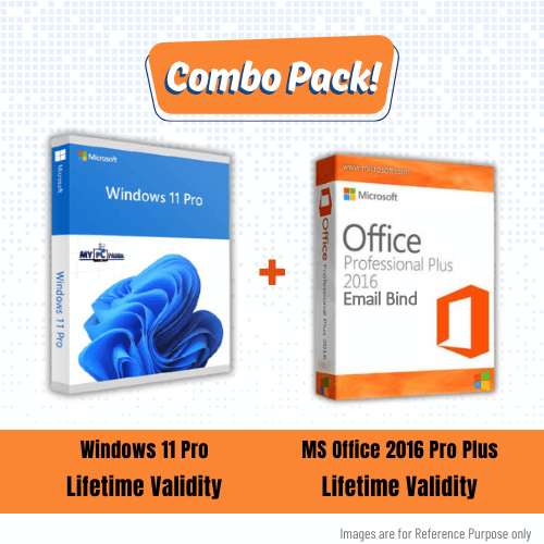 Combo Pack - MS Office 2016 Pro Plus Email Bind with Windows 11 Pro